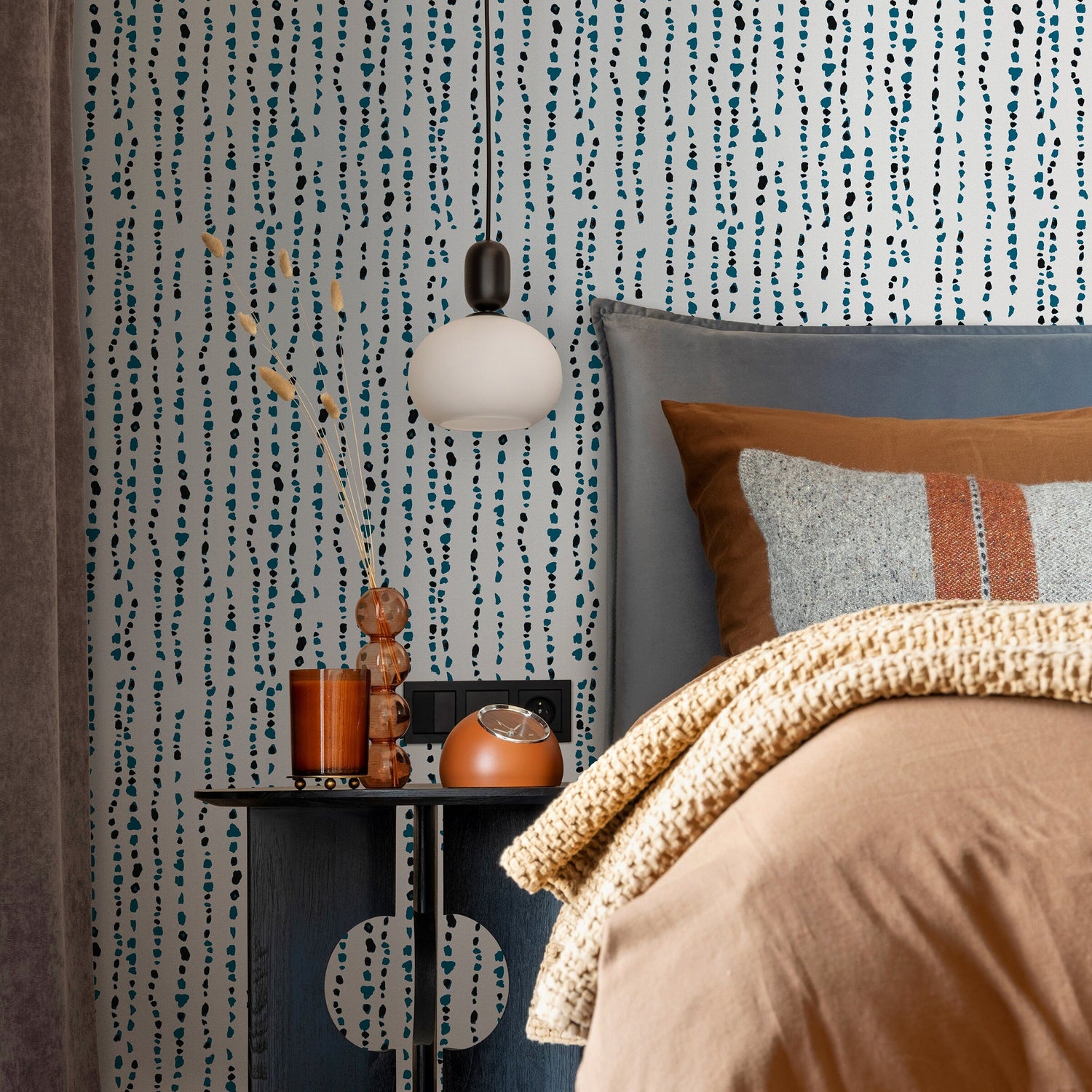 Wallpaper Peel and Stick Wallpaper Removable Wallpaper Home Decor Wall Art Wall Decor Room Decor / Blue Dots Simple Wallpaper - A150