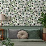 Wallpaper Peel and Stick Wallpaper Removable Wallpaper Home Decor Wall Art Wall Decor Room Decor / Vintage Floral Wallpaper - A907