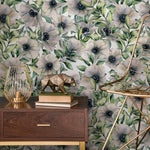 Wallpaper Peel and Stick Wallpaper Removable Wallpaper Home Decor Wall Art Wall Decor Room Decor / Vintage Floral Wallpaper - A907