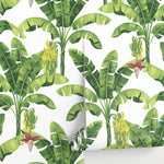 Wallpaper Peel and Stick Wallpaper Removable Wallpaper Home Decor Wall Art Wall Decor Room Decor / Banana Leaves Wallpaper - A207
