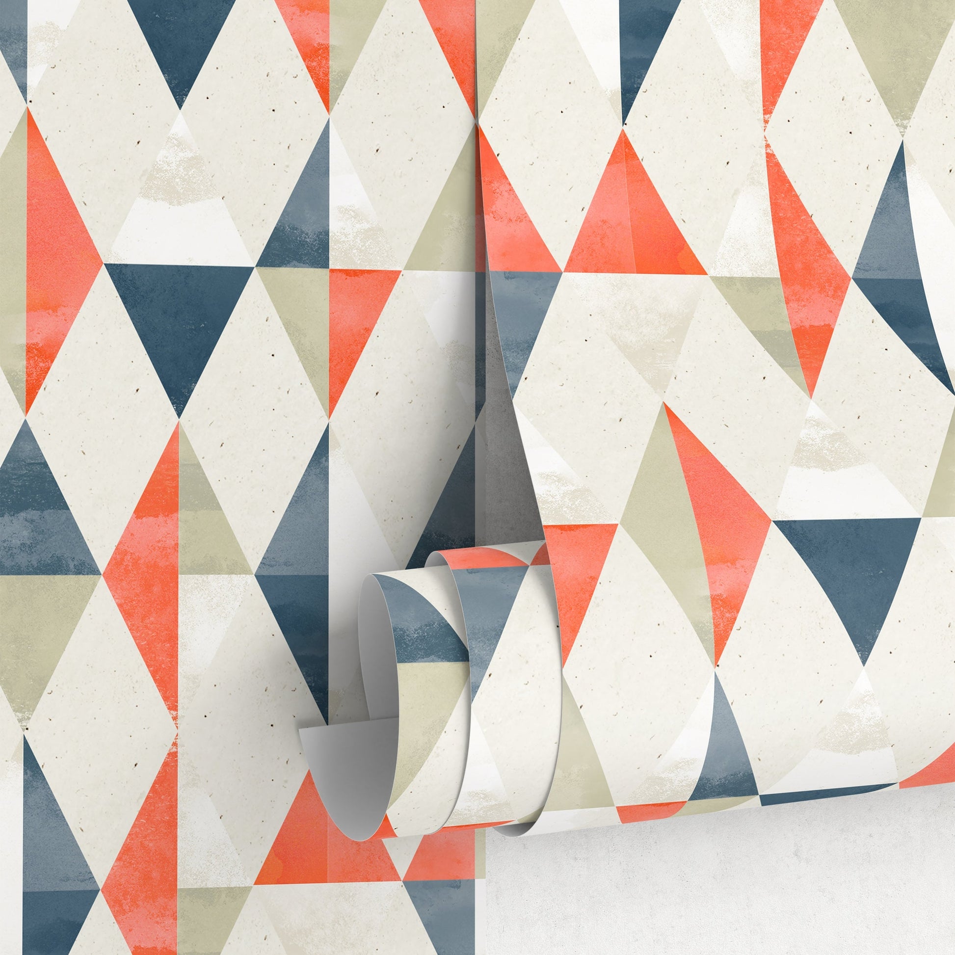 Wallpaper Peel and Stick Wallpaper Removable Wallpaper Home Decor Wall Art Wall Decor Room Decor / Vintage Geometric Wallpaper - A412