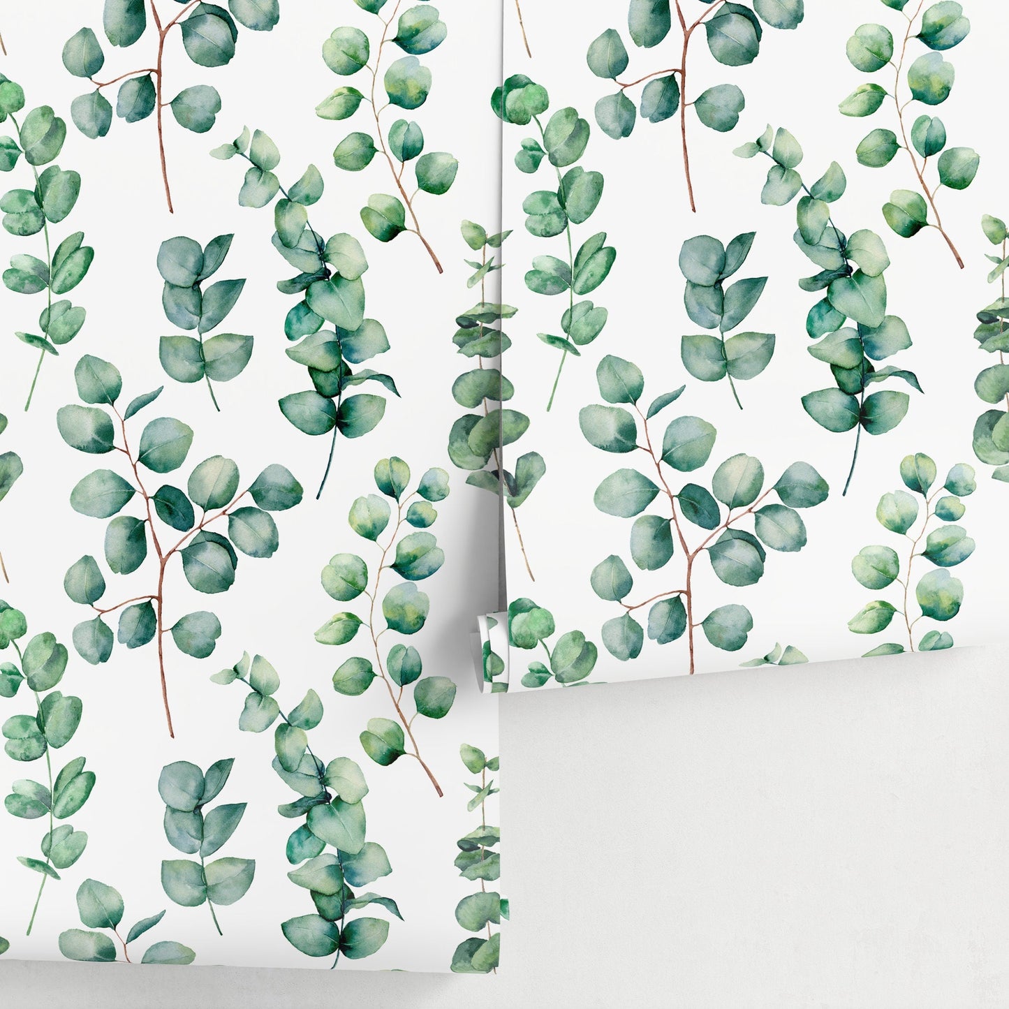 Wallpaper Peel and Stick Wallpaper Removable Wallpaper Home Decor Wall Art Wall Decor Room Decor / Watercolor Leaves Wallpaper - A710