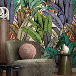 Wallpaper Peel and Stick Wallpaper Removable Wallpaper Home Decor Wall Art Wall Decor Room Decor / Colorful Banana Leaves Wallpaper - A765