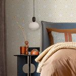 Wallpaper Peel and Stick Wallpaper Removable Wallpaper Home Decor Wall Art Wall Decor Room Decor / Yellow Geometric Wallpaper - A909