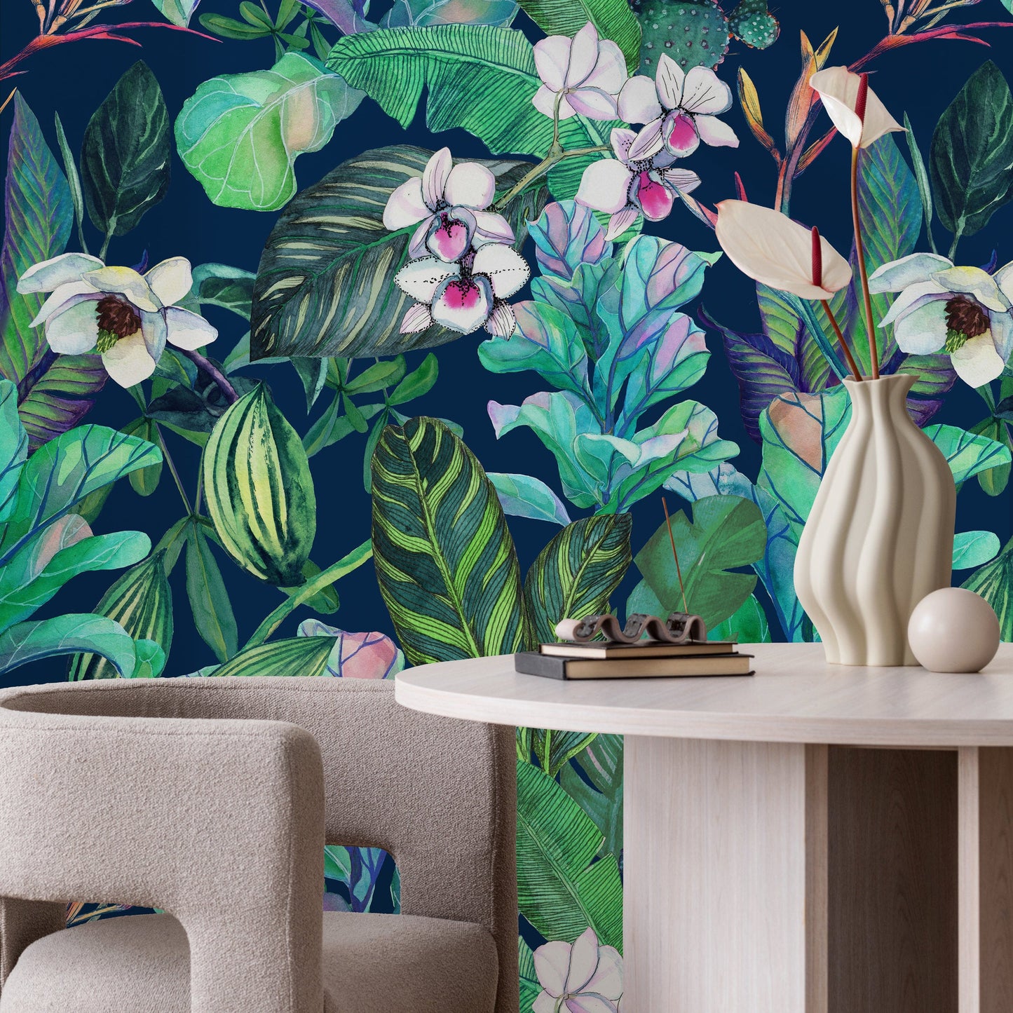 Removable Wallpaper Peel and Stick Wallpaper Wall Paper Wall Mural - Tropical Wallpaper - B141