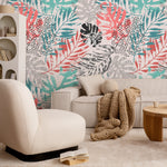 Wallpaper Peel and Stick Wallpaper Removable Wallpaper Home Decor Wall Art Wall Decor Room Decor / Colorful Leaves Cool Wallpaper - A967