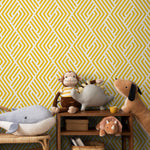 Minimal Yellow - Wallpaper Removable Wallpaper Peel and Stick Wallpaper Wall Paper Wall Mural - B246