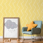 Minimal Yellow - Wallpaper Removable Wallpaper Peel and Stick Wallpaper Wall Paper Wall Mural - B246