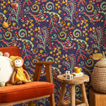 Contemporary Flowers Wallpaper - Removable Wallpaper Peel and Stick Wallpaper Wall Paper - B271