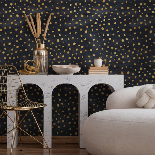 Wallpaper Removable Wallpaper Peel and Stick Wallpaper Wall Decor Home Decor Wall Art Room Decor / Non-Metallic Dots Wallpaper - A142