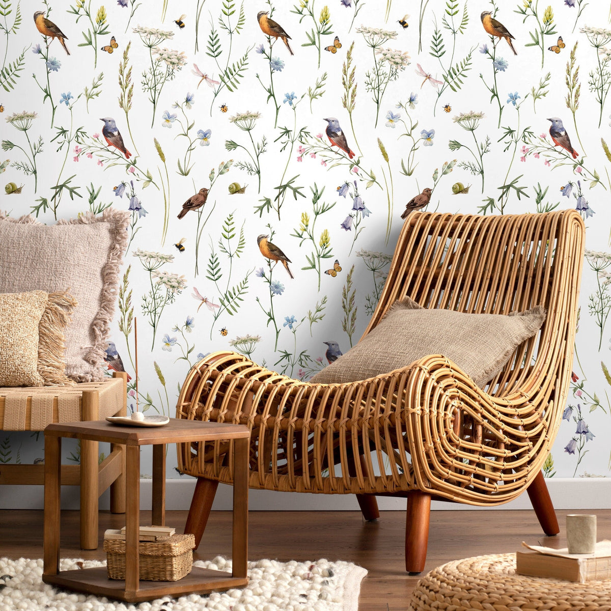 Removable Wallpaper Scandinavian Wallpaper Temporary Wallpaper Vintage Wallpaper Peel and Stick Wallpaper Wall Paper - D993