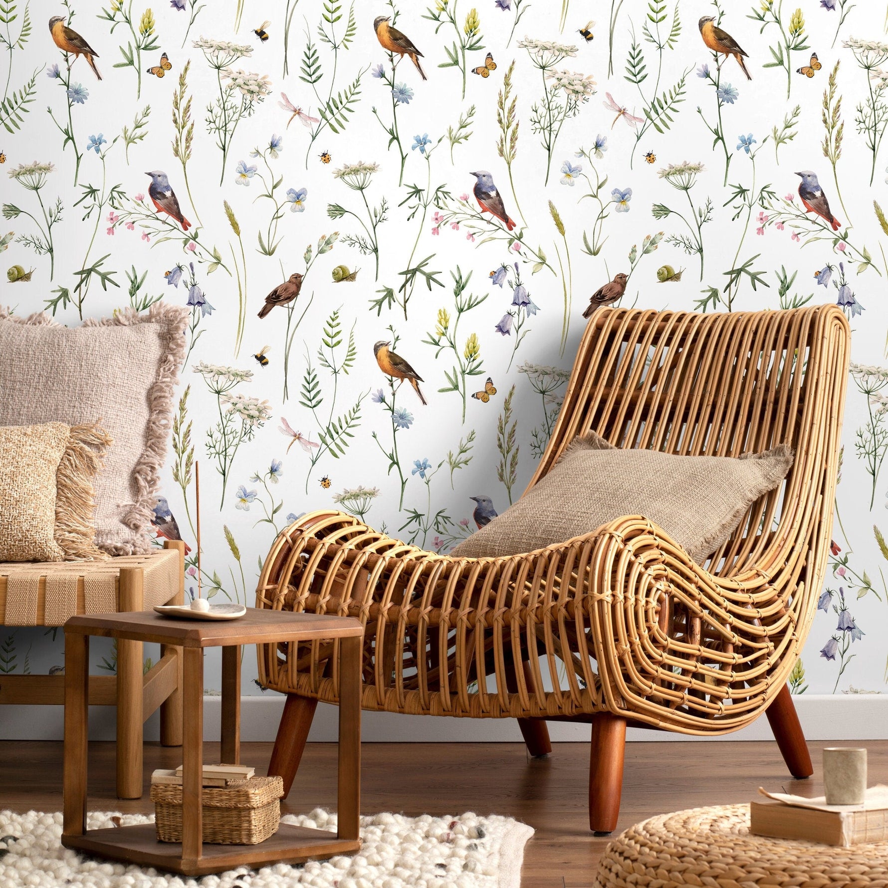 Removable Wallpaper Scandinavian Wallpaper Temporary Wallpaper Vintage Wallpaper Peel and Stick Wallpaper Wall Paper - D993