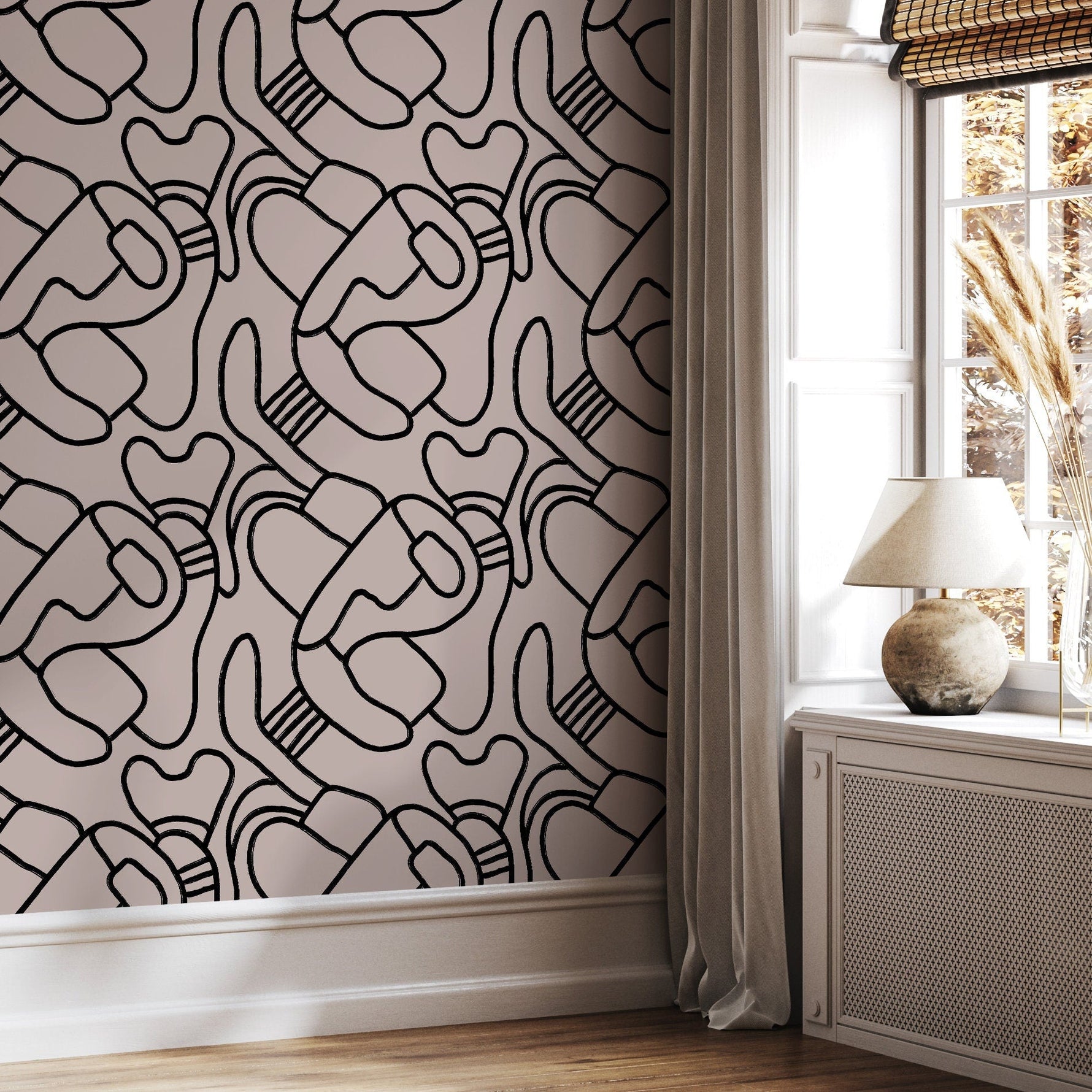 Peel and Stick Wallpaper Removable Wallpaper Contemporary Wall Mural Temporary Wallpaper / Abstract Wallpaper - X108