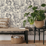Wallpaper Peel and Stick Wallpaper Removable Wallpaper Home Decor Wall Art Wall Decor Room Decor / Boho Animal Wallpaper - B405