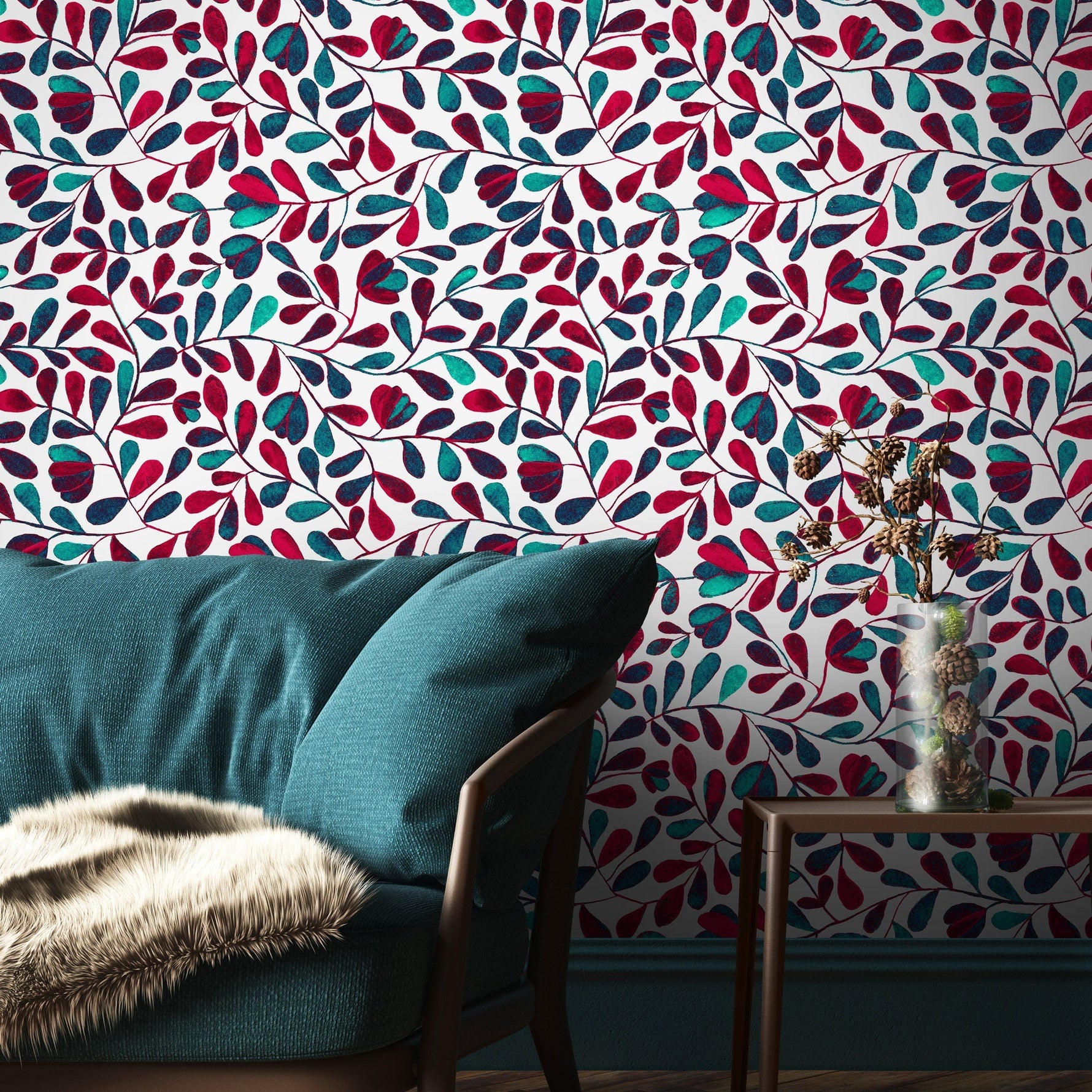 Flower Wallpaper - Removable Wallpaper Peel and Stick Wallpaper Wall Paper Wall Mural - B430