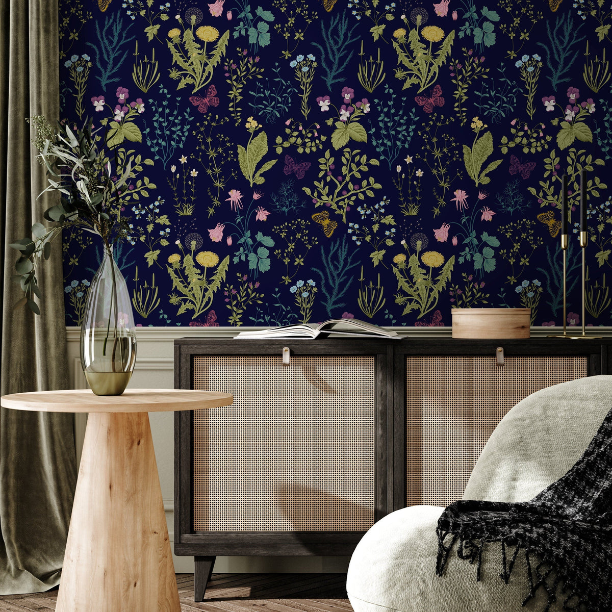 Removable Wallpaper Peel and Stick Wallpaper Wall Paper Wall Mural - Dandelion - Floral Wallpaper - B506