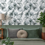 Floral Botanical Wallpaper Vintage Wallpaper Peel and Stick and Traditional Wallpaper - B025
