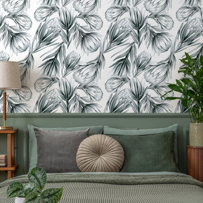 Floral Botanical Wallpaper Vintage Wallpaper Peel and Stick and Traditional Wallpaper - B025