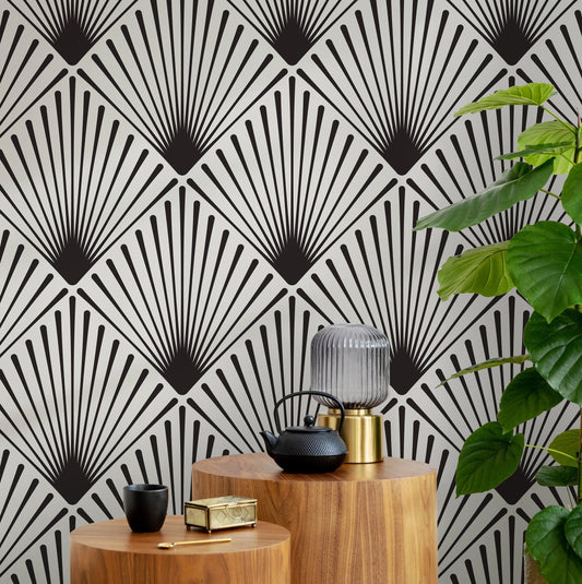 Removable Wallpaper Peel and Stick Wallpaper Wall Paper Wall Mural - Geometric Art Deco Wallpaper - B078