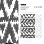 Black Abstract Tribal Wallpaper / Peel and Stick Wallpaper Removable Wallpaper Home Decor Wall Art Wall Decor Room Decor - C851