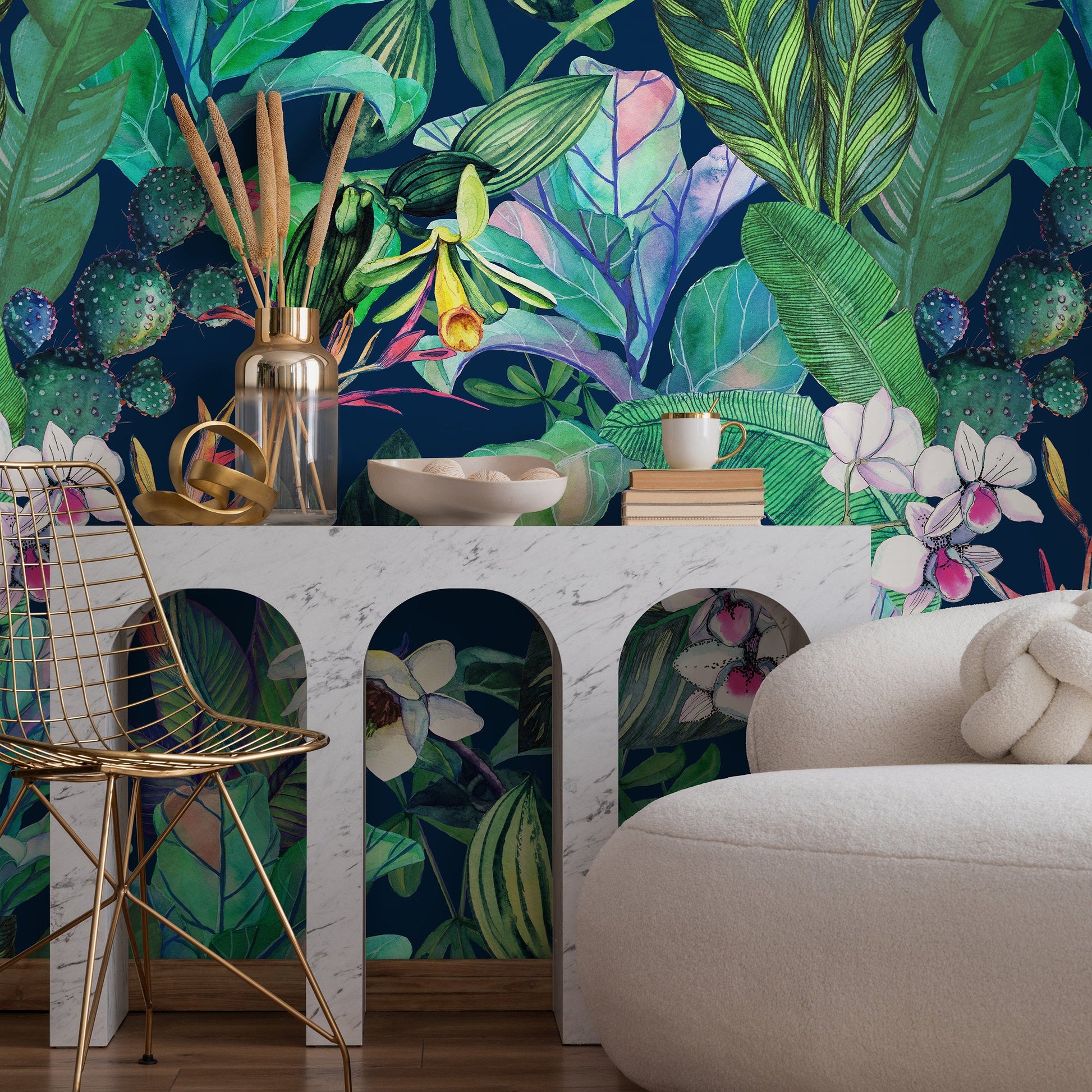 Removable Wallpaper Peel and Stick Wallpaper Wall Paper Wall Mural - Tropical Wallpaper - B141