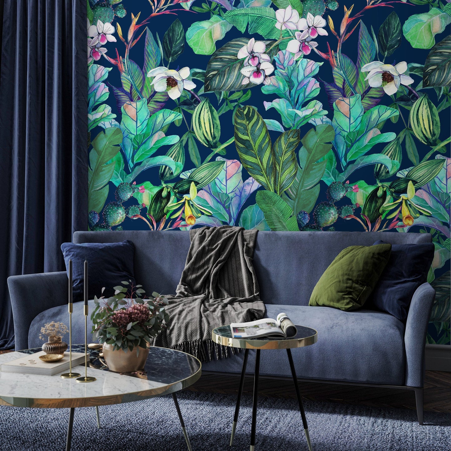 Removable Wallpaper Peel and Stick Wallpaper Wall Paper Wall Mural - Tropical Wallpaper - B141