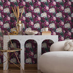 Flat Colorful Leaves Wallpaper - Removable Wallpaper Peel and Stick Wallpaper Wall Paper Wall Mural - B183