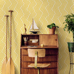 Minimal Yellow - Wallpaper Removable Wallpaper Peel and Stick Wallpaper Wall Paper Wall Mural - B246