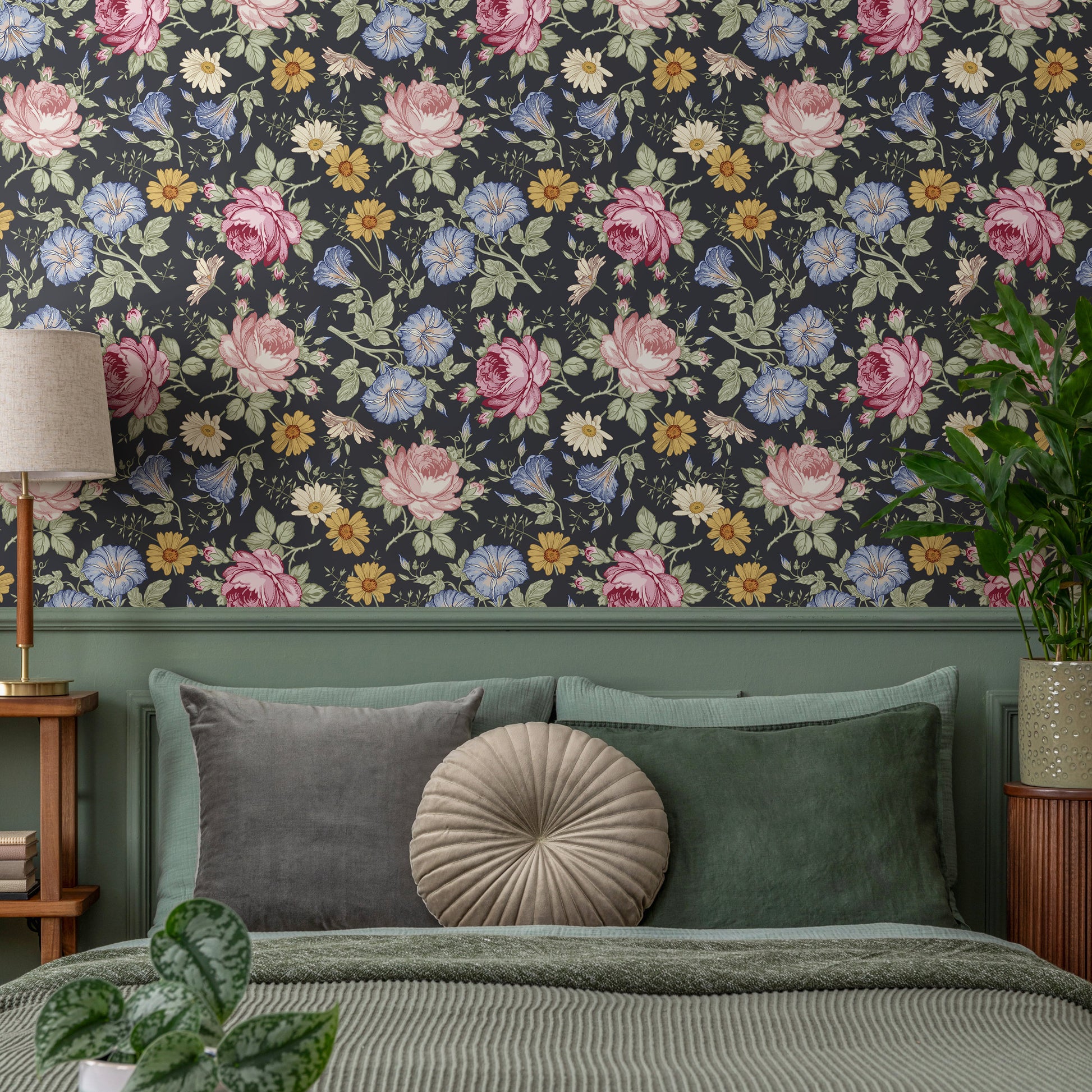 Flower Wallpaper - Removable Wallpaper Peel and Stick Wallpaper Wall Paper Wall Mural - B261