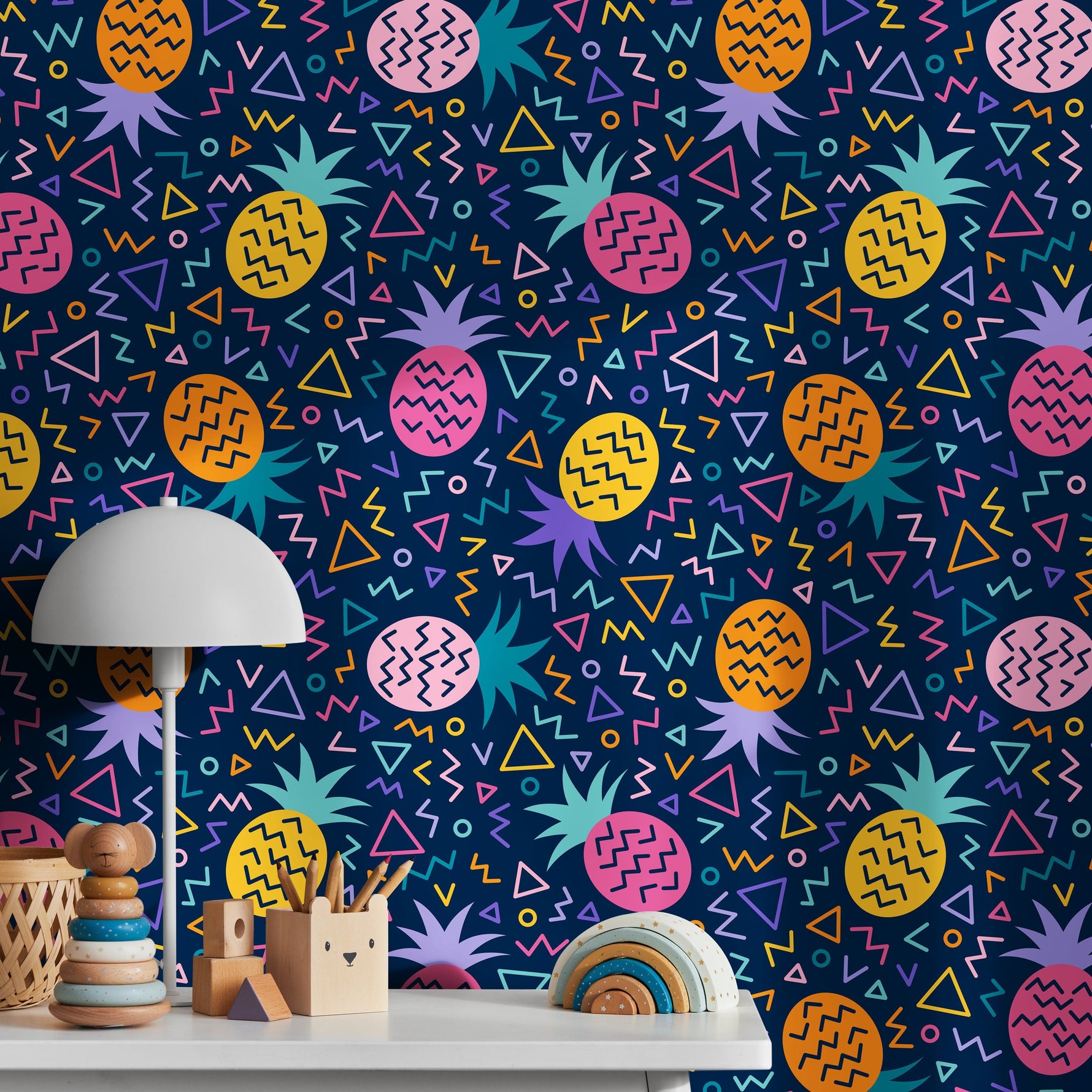 Removable Wallpaper Peel and Stick Wallpaper Wall Paper Wall Mural - Geometric Triangles Wallpaper - B267