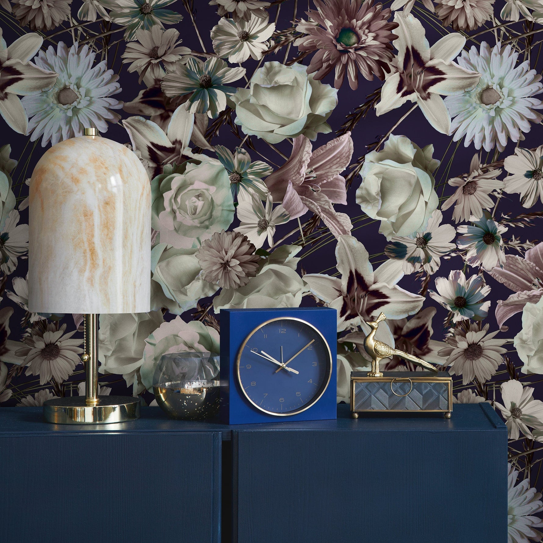 Removable Wallpaper Peel and Stick Wallpaper Wall Paper Wall Mural - Bohemian Floral Wallpaper - B558