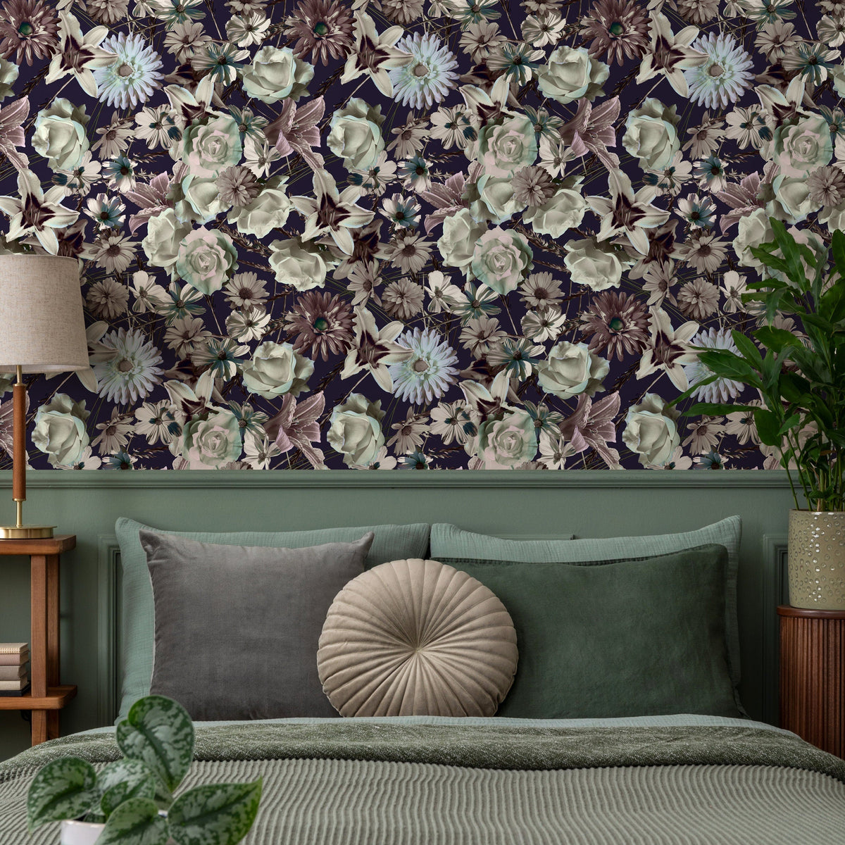 Removable Wallpaper Peel and Stick Wallpaper Wall Paper Wall Mural - Bohemian Floral Wallpaper - B558