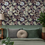 Removable Wallpaper Peel and Stick Wallpaper Wall Paper Wall Mural - Bohemian Floral Wallpaper - B558