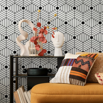 Removable Wallpaper Peel and Stick Wallpaper Wall Paper Wall Mural - Geometric Wallpaper - B147