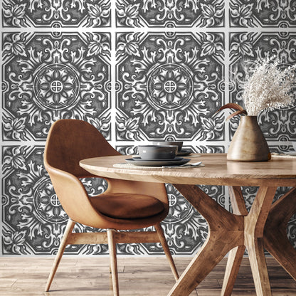 Removable Wallpaper Peel and Stick Wallpaper Wall Paper Wall Mural - Azulejos Tile Wallpaper - B148
