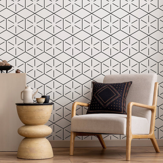 Wallpaper Peel and Stick Wallpaper Removable Wallpaper Home Decor Wall Art Wall Decor Room Decor / Geometric Minimalist Wallpaper - B157