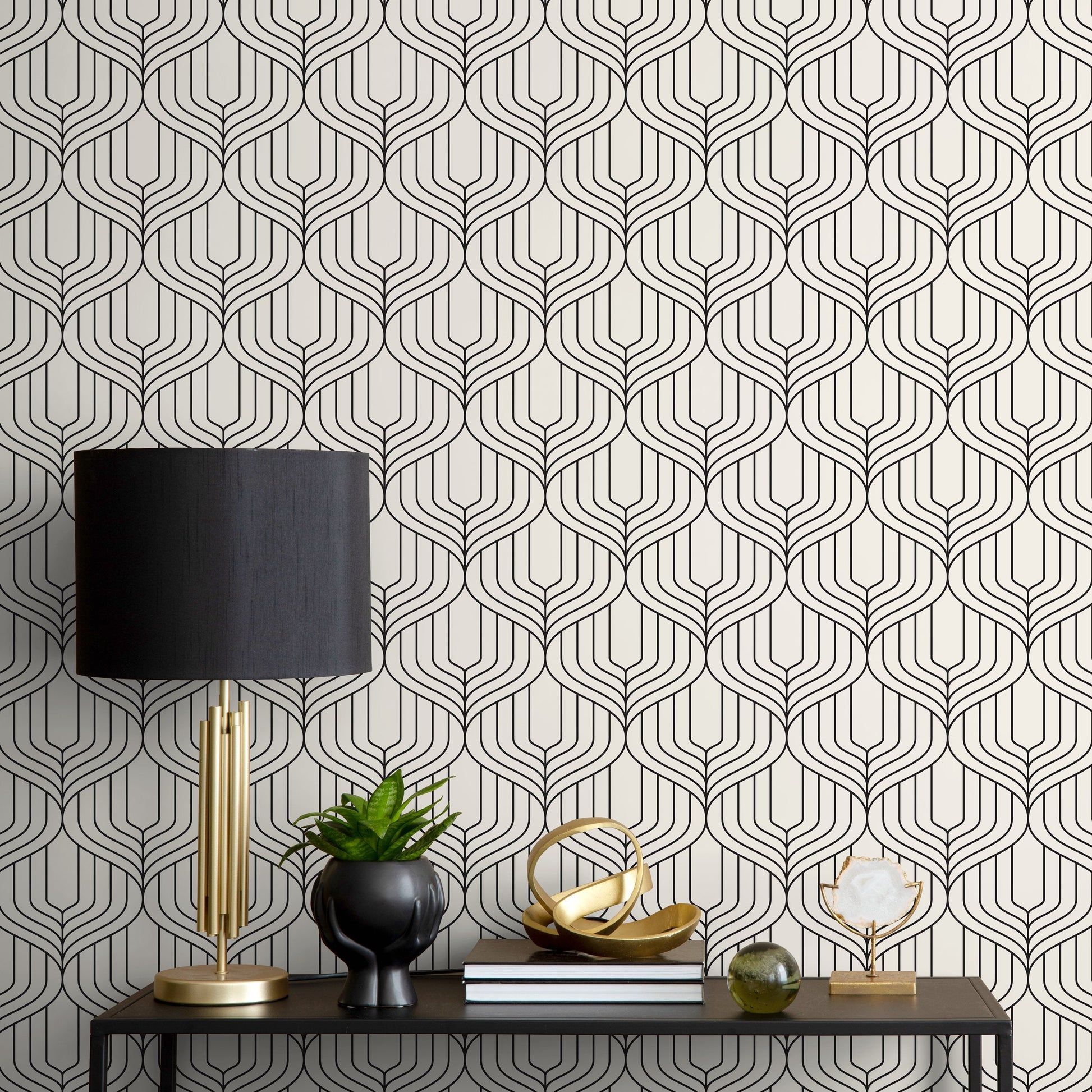 Minimal Geometric Wallpaper Removable Wallpaper Peel and Stick Wallpaper Wall Paper Wall Mural - B287