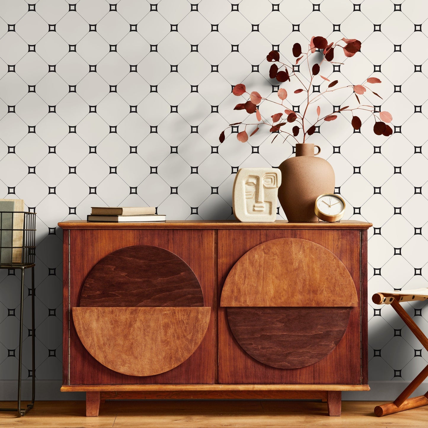 Minimal Geometric Wallpaper Removable Wallpaper Peel and Stick Wallpaper Wall Paper Wall Mural - B288