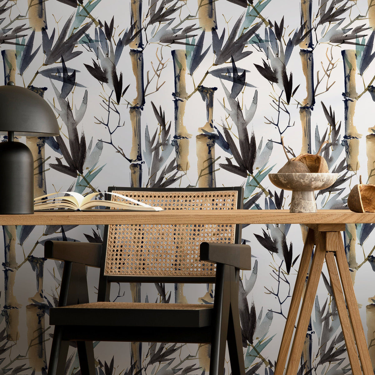 Wallpaper Peel and Stick Wallpaper Removable Wallpaper Home Decor Wall Decor Room Decor / Japanese Wallpaper, Bamboo Forest Wallpaper - B052