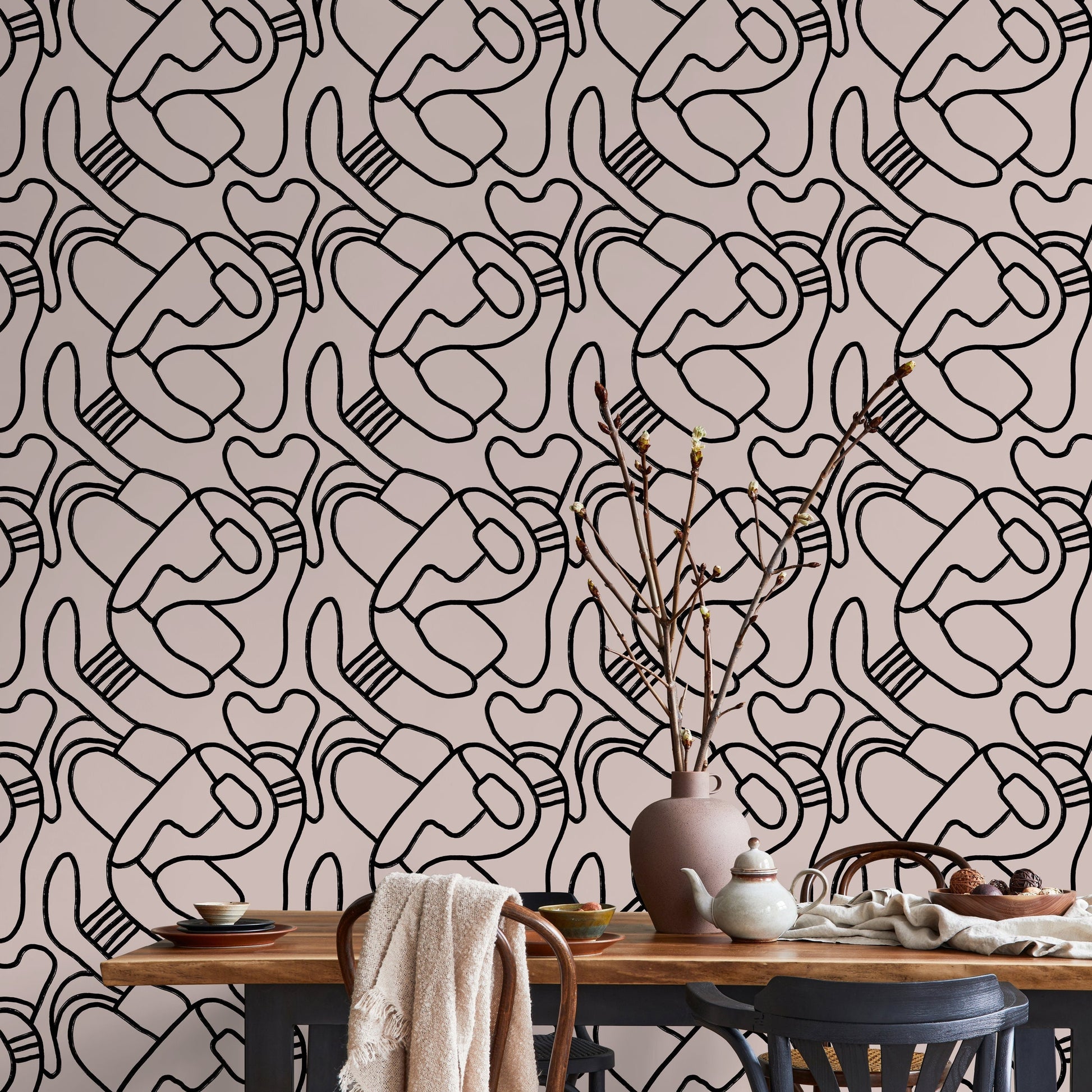 Peel and Stick Wallpaper Removable Wallpaper Contemporary Wall Mural Temporary Wallpaper / Abstract Wallpaper - X108