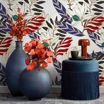 Wallpaper Peel and Stick Wallpaper Removable Wallpaper Home Decor Wall Art Wall Decor Room Decor / Contemporary Leaves Wallpaper - B321