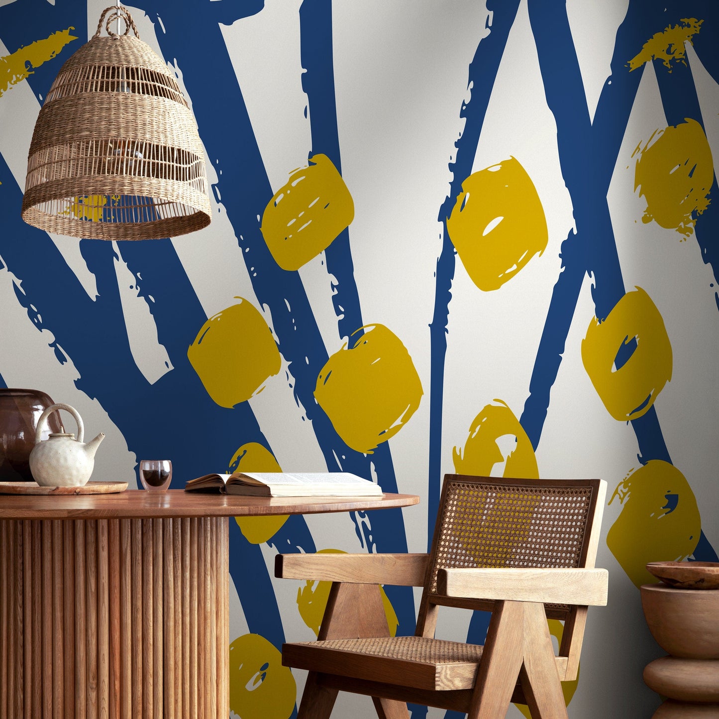 Wall Decor Wallpaper Peel and Stick Wallpaper Removable Wallpaper Home Decor Wall Art Room Decor / Abstract Figures Wallpaper - B404