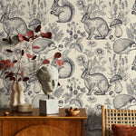 Wallpaper Peel and Stick Wallpaper Removable Wallpaper Home Decor Wall Art Wall Decor Room Decor / Boho Animal Wallpaper - B405