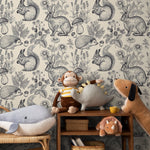 Wallpaper Peel and Stick Wallpaper Removable Wallpaper Home Decor Wall Art Wall Decor Room Decor / Boho Animal Wallpaper - B405