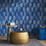 Removable Wallpaper Peel and Stick Wallpaper Wall Paper Wall Mural - Art Deco Blue Wallpaper - B408