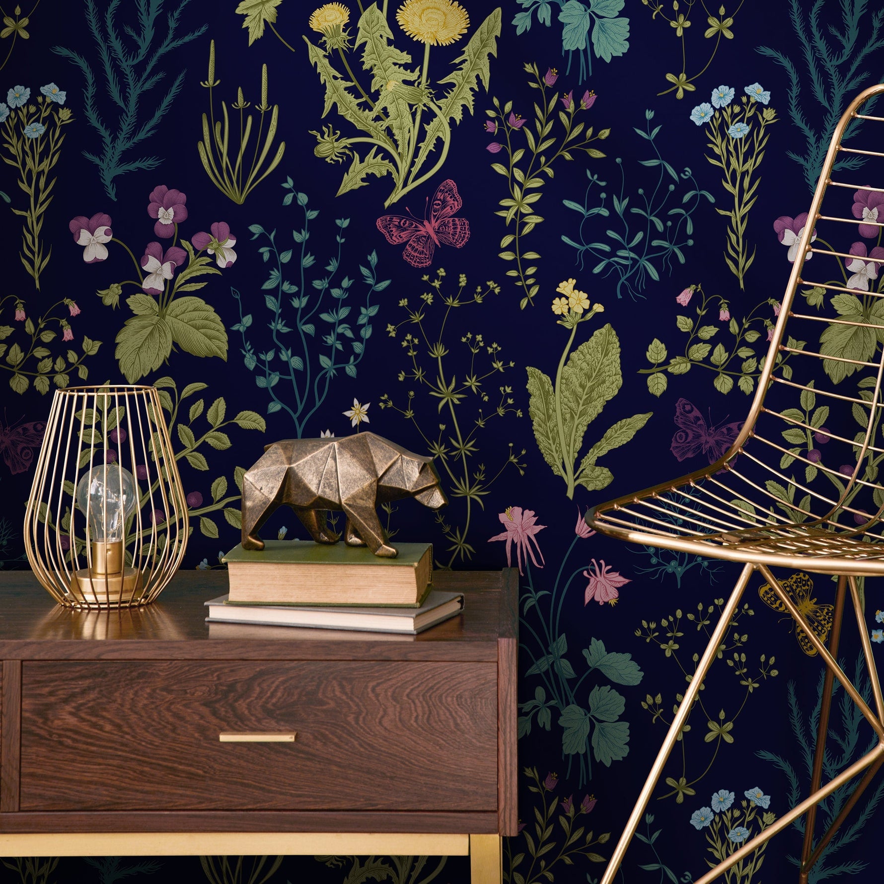 Removable Wallpaper Peel and Stick Wallpaper Wall Paper Wall Mural - Dandelion - Floral Wallpaper - B506
