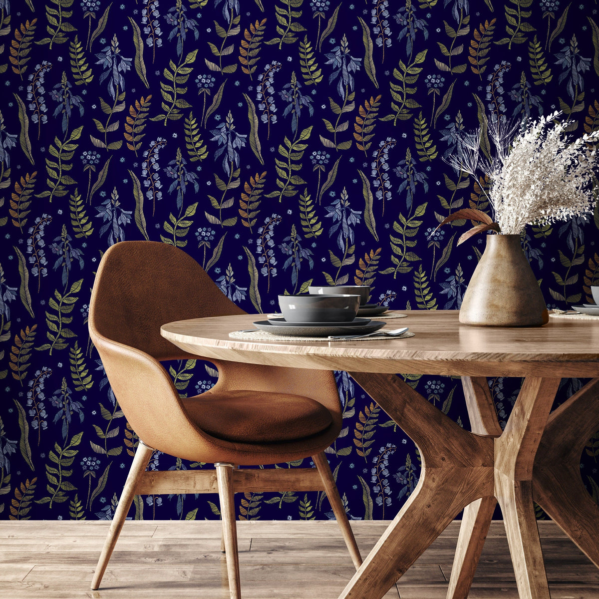 Removable Wallpaper Peel and Stick Wallpaper Wall Paper Wall Mural -Fern Wallpaper - Floral Wallpaper - B535