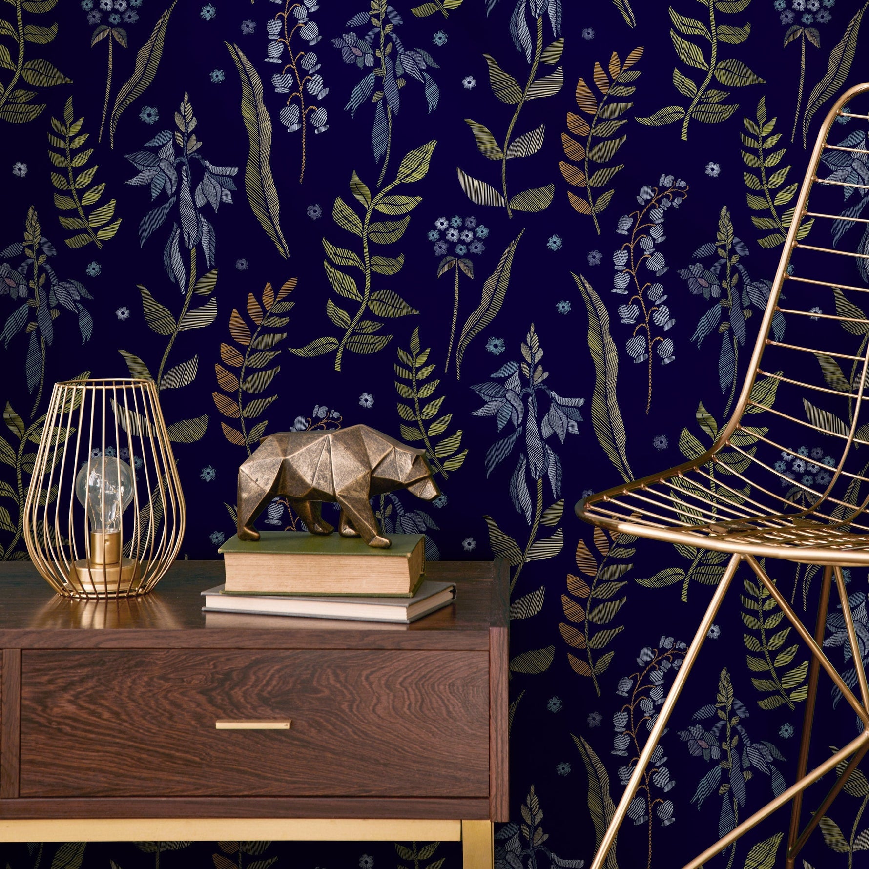 Removable Wallpaper Peel and Stick Wallpaper Wall Paper Wall Mural -Fern Wallpaper - Floral Wallpaper - B535