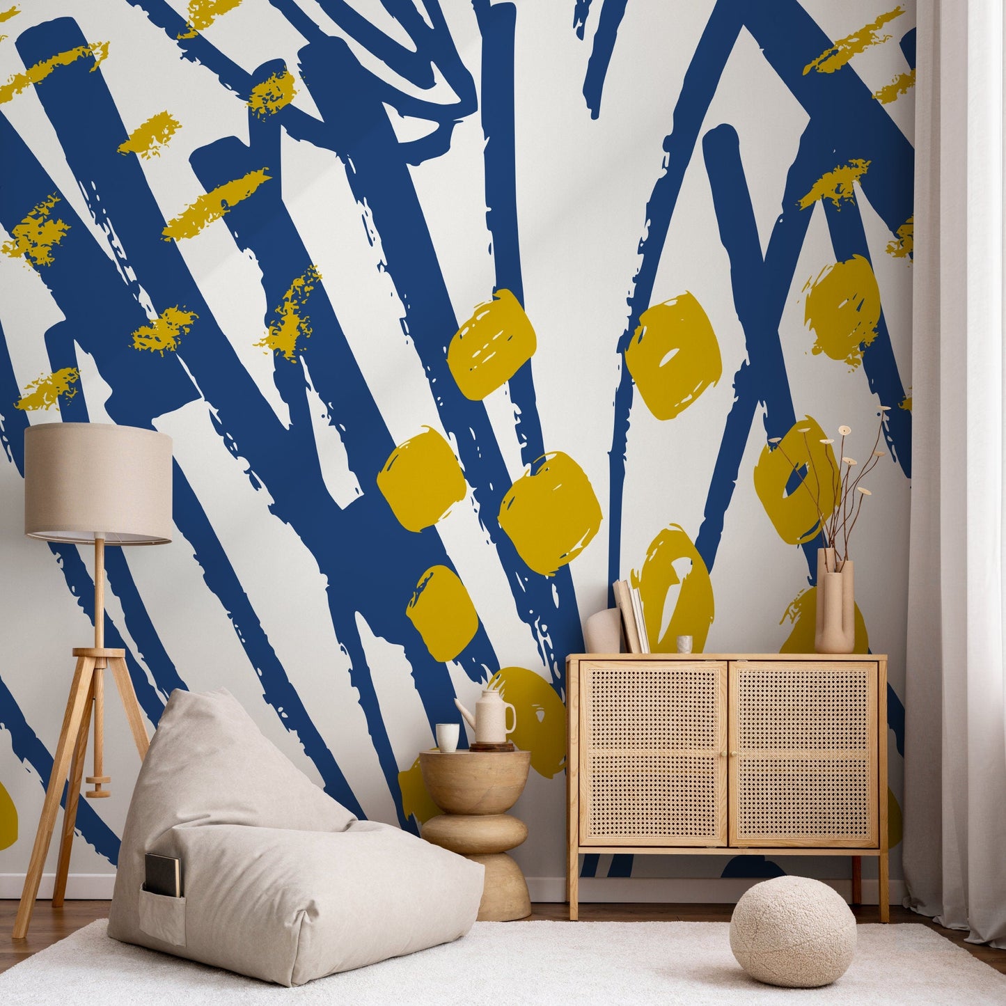 Wall Decor Wallpaper Peel and Stick Wallpaper Removable Wallpaper Home Decor Wall Art Room Decor / Abstract Figures Wallpaper - B404