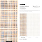 Boho Tartan Wallpaper / Peel and Stick Wallpaper Removable Wallpaper Home Decor Wall Art Wall Decor Room Decor - D015